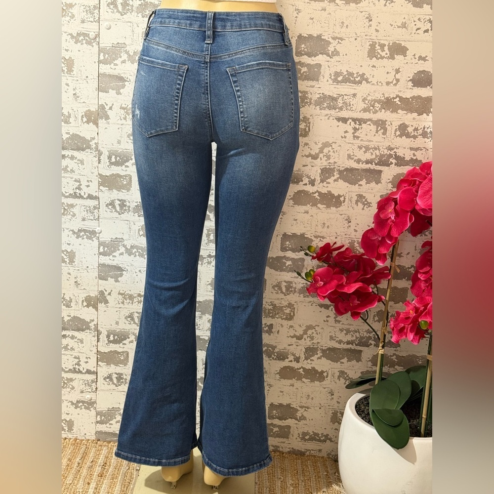 Girl-ish High Rise Flare Jeans - Picture 3 of 6
